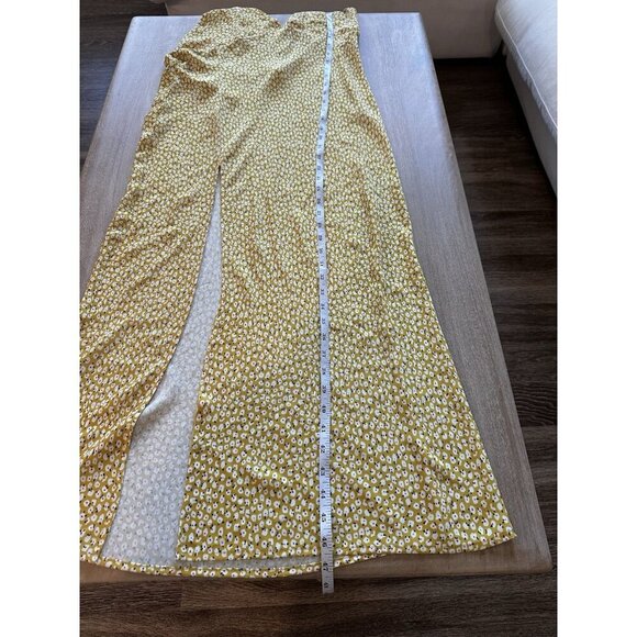 RESA Harper Midi Slip Dress in Honeysuckle Floral Yellow Size Large - Picture 9 of 9